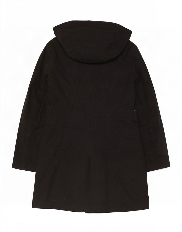 Zara Manteau coupe-vent à capuche pour femme UK 18 XL Noir Polyester