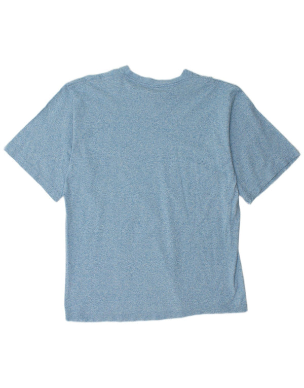 CHAMPION T-Shirt Homme Haut Large Bleu Moucheté Coton