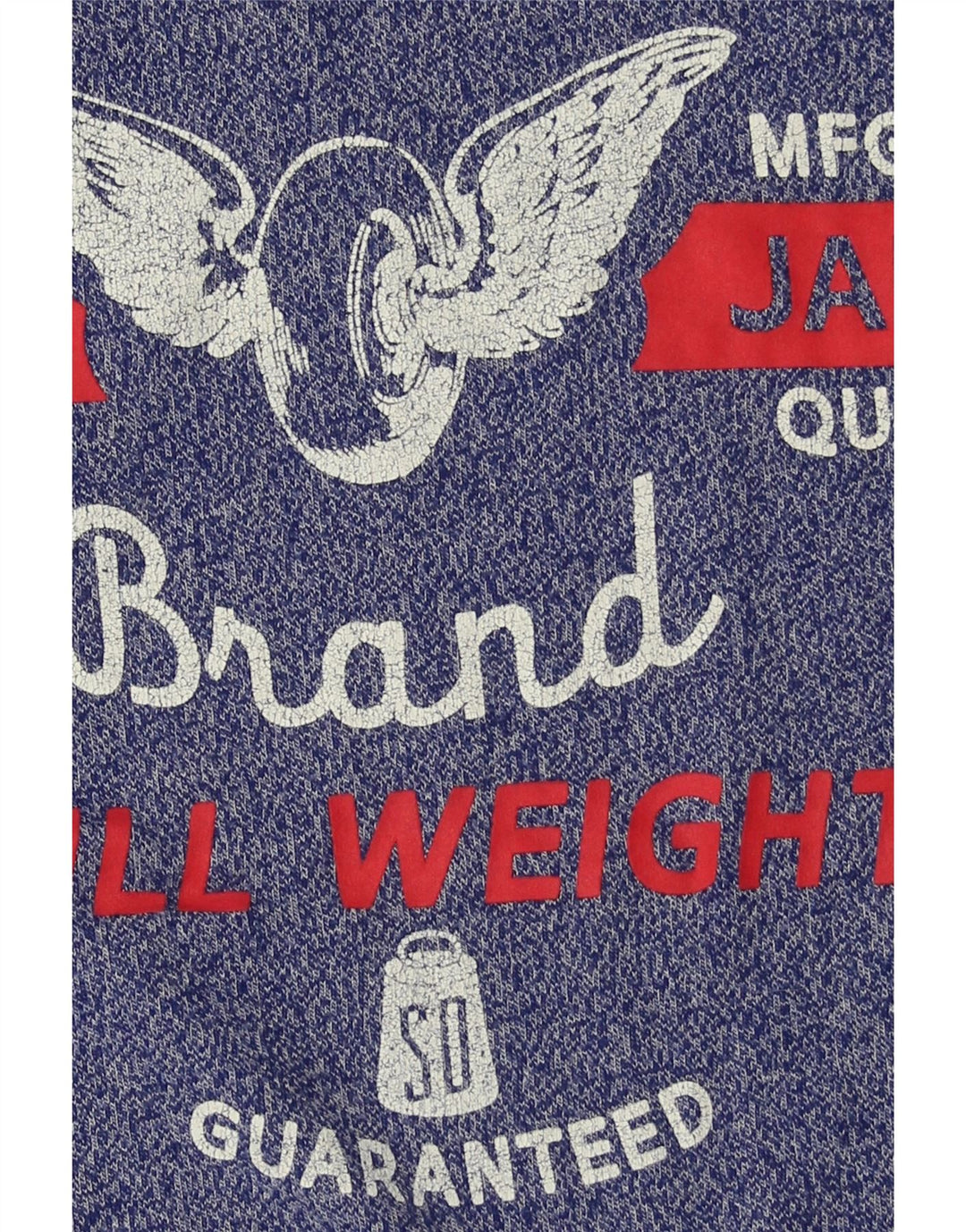 SUPERDRY Homme T-Shirt Graphique Haut Large Bleu Moucheté Coton