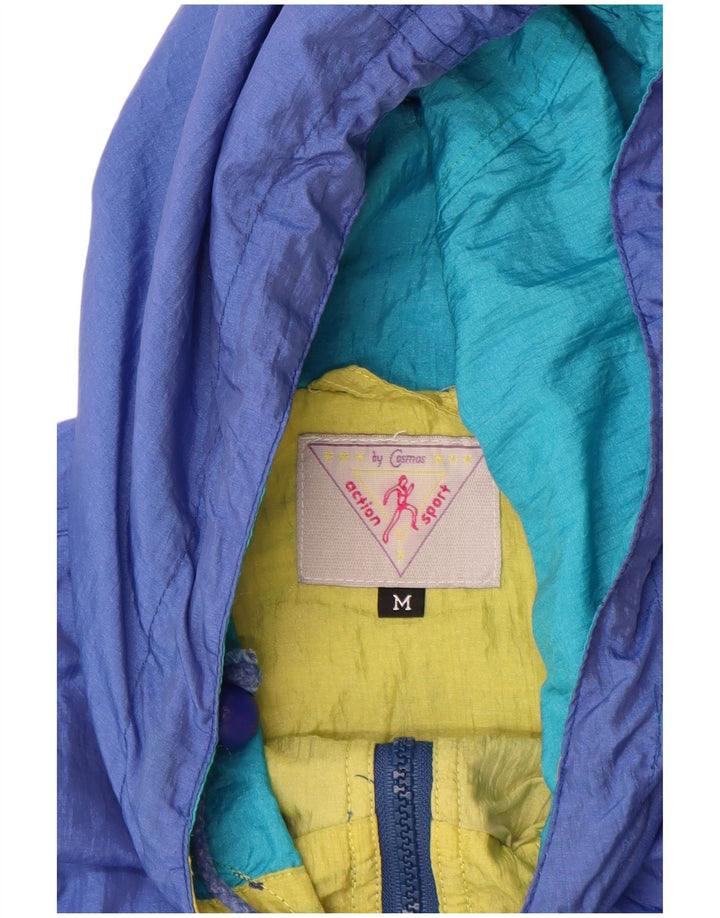 COSMOS Veste de pluie à capuche surdimensionnée pour femme UK 14 Bleu moyen Colourblock