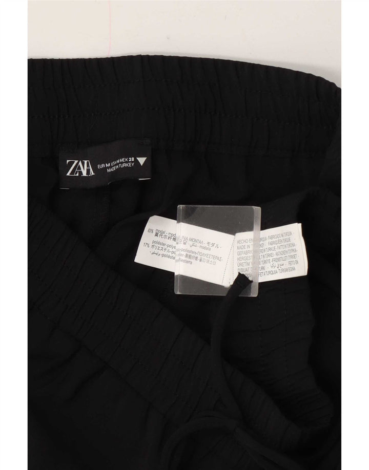 Zara Pantalon court slim pour femme Medium W28 L25 Noir Modal