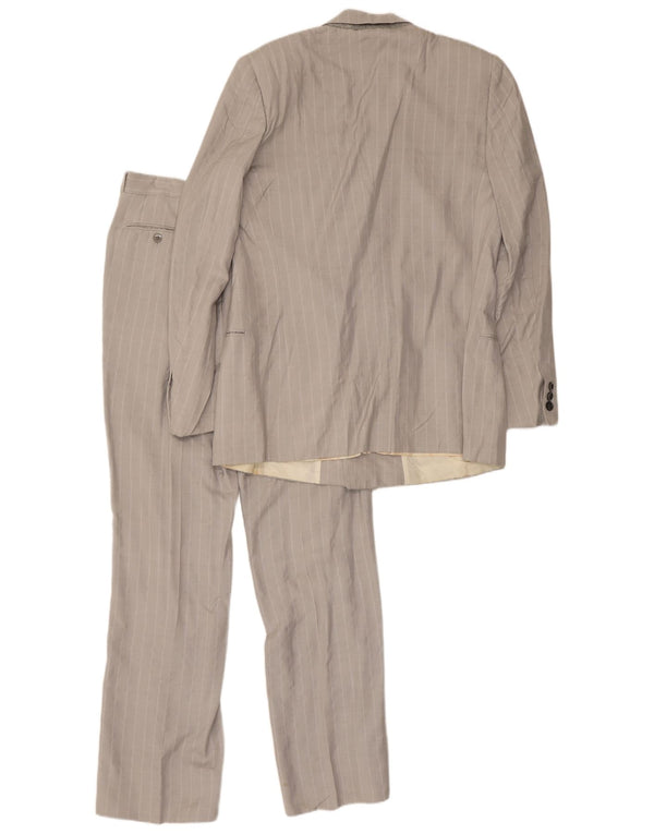 costume 2 pièces vintage pour homme IT 50 Medium W30 L30 Soie à fines rayures grises