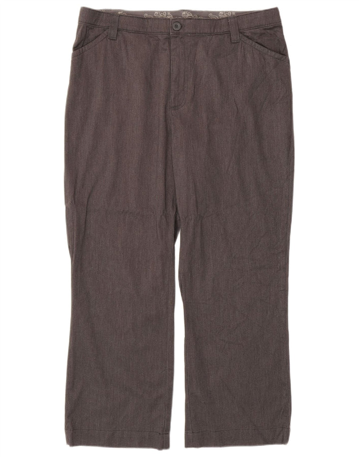 LEE Pantalon décontracté droit taille haute pour femme US 18 2XL W38 L29 Gris