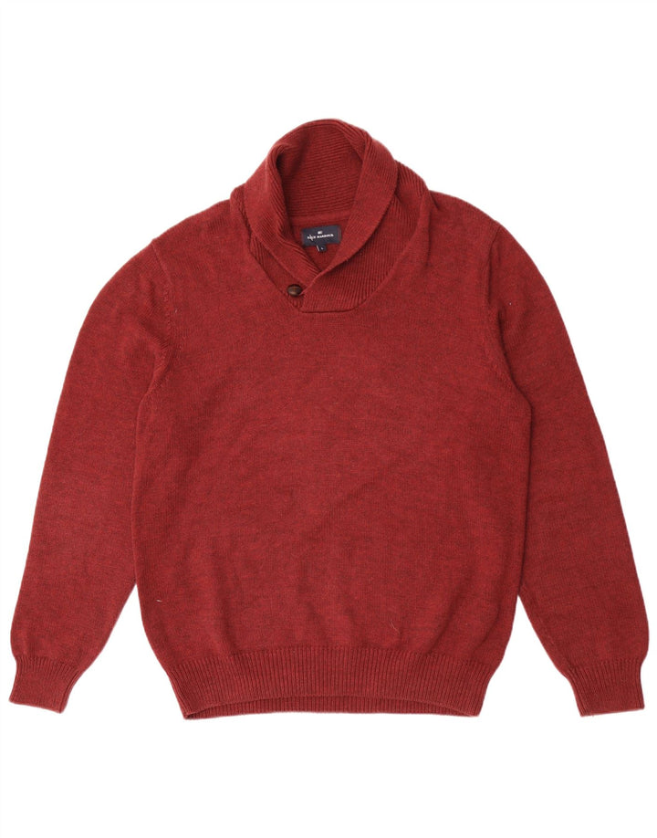Marks & Spencer Pull à col châle Blue Harbor pour hommes, grand rouge