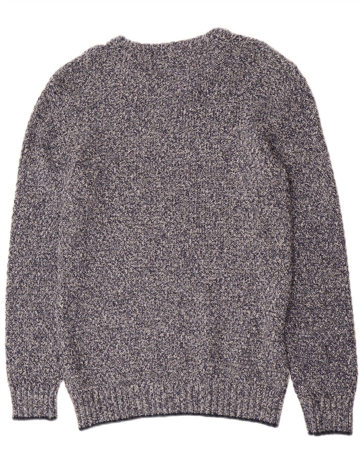 Fat Face Pull Col Ras du Cou Homme Bleu Moyen Moucheté Coton