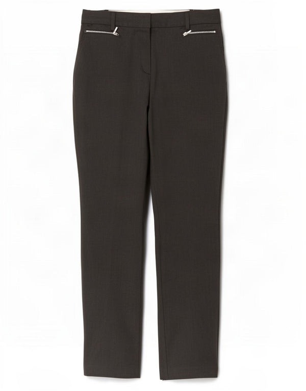 Marks & Spencer Pantalon décontracté taille haute pour femme UK 10 Small W30 L32 Gris