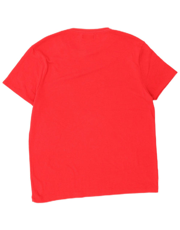 Zara T-Shirt Homme Haut Large Rouge