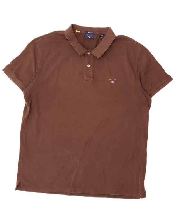 Gant Polo Regular Fit Homme 3XL Marron Coton