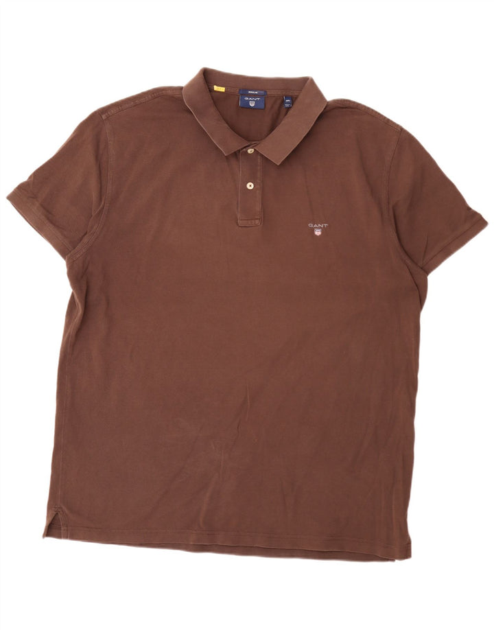 Gant Polo Regular Fit Homme 3XL Marron Coton