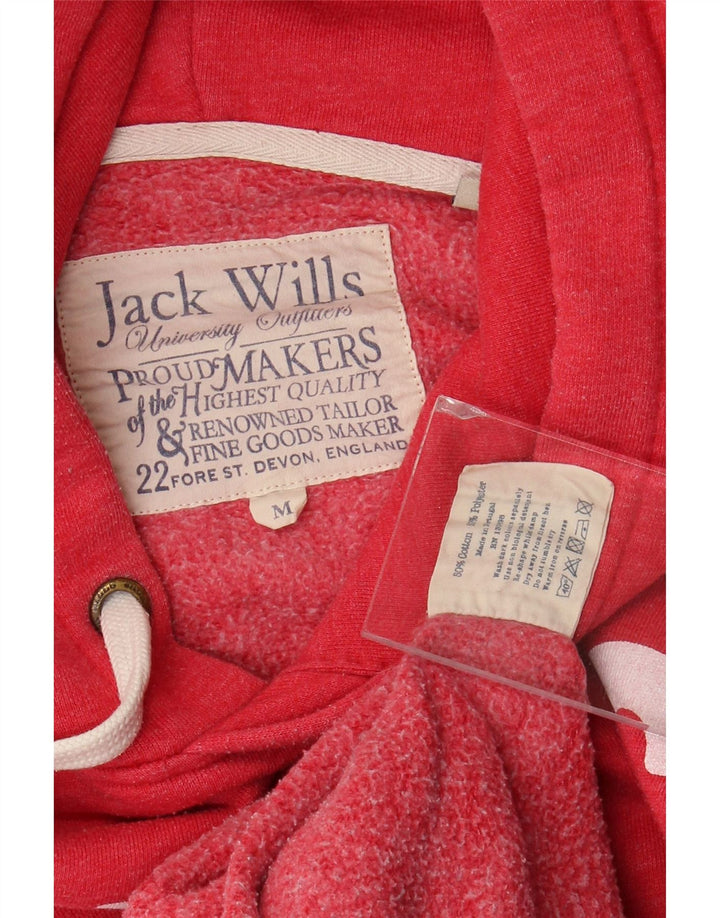 Jack Wills Pull à Capuche Graphique Homme Rose Moyen Coton