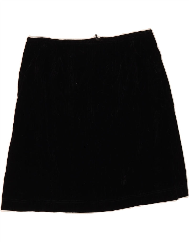 AVANT Womens Velvet Mini Skirt W26 Small Black Cotton Vintage Avant and Second-Hand Avant from Messina Hembry 