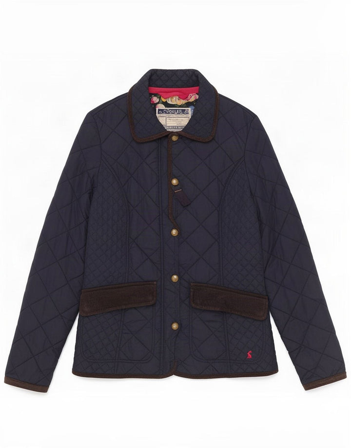 Joules Veste matelassée pour femme UK 8 Small Bleu marine Polyamide