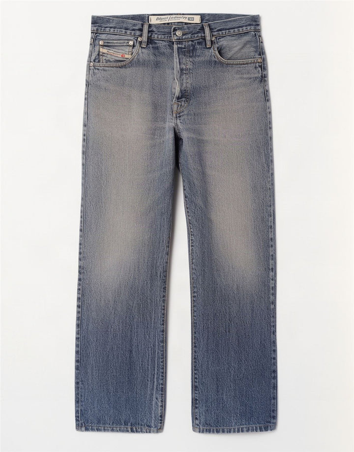 Diesel Jean Droit Homme W34 L30 Bleu Coton