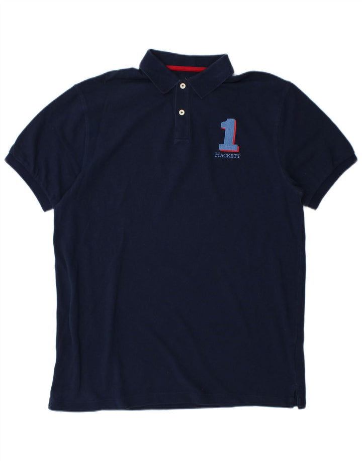 HACKETT Polo graphique coupe classique pour homme en coton bleu marine grand
