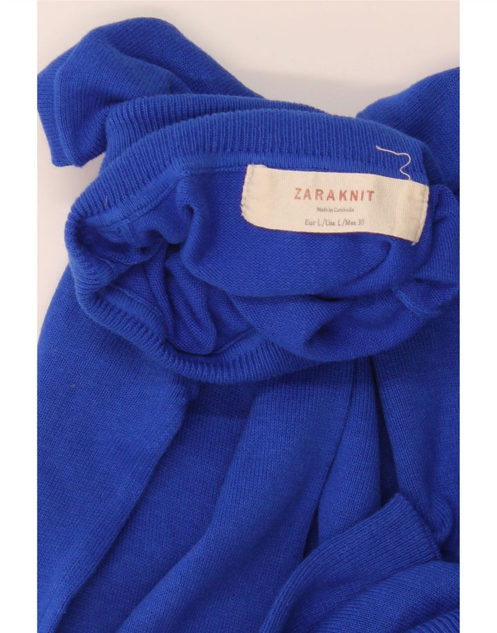 Zara Pull col roulé pour femme UK 14 Large Bleu