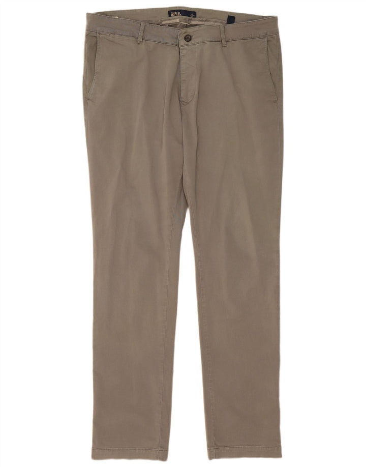 RIFLE Pantalon Chino Slim Homme W38 L33 Gris Coton