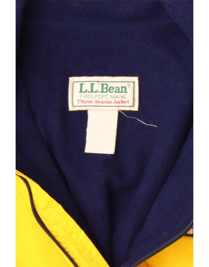 L.L.Bean Veste Bomber Homme UK 42 XL Jaune Colorblock