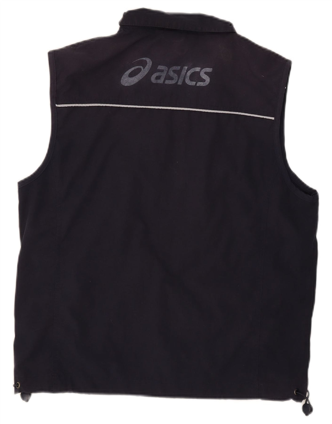 Asics Gilet utilitaire graphique pour hommes UK 38 Bleu marine moyen Polyester