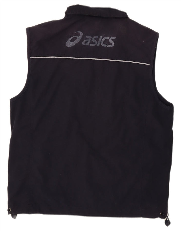 Asics Gilet utilitaire graphique pour hommes UK 38 Bleu marine moyen Polyester