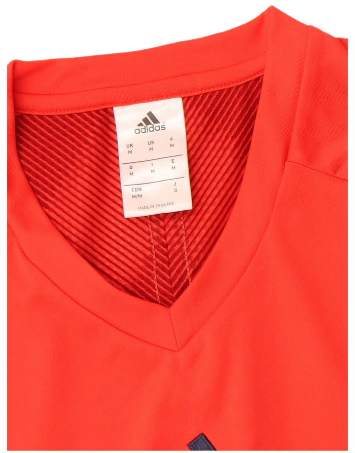 Adidas Mens Irish Clare Graphic T-Shirt Top Rouge Moyen Polyester