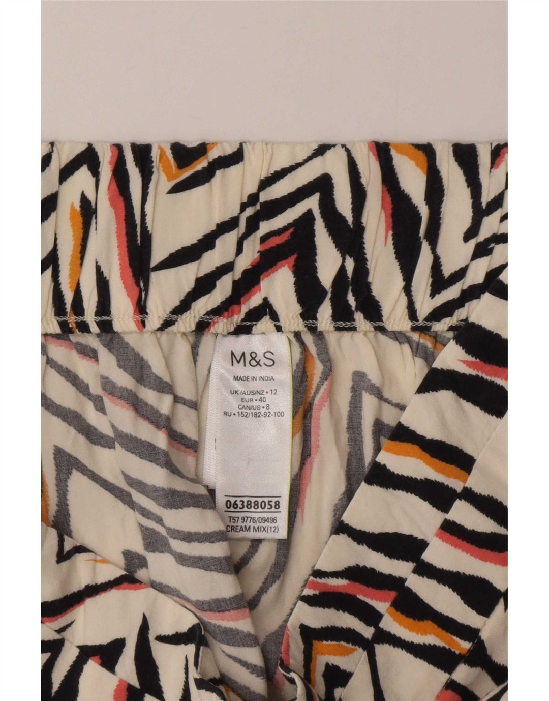 Marks & Spencer Short décontracté pour femme UK 12 Medium W30 Blanc cassé