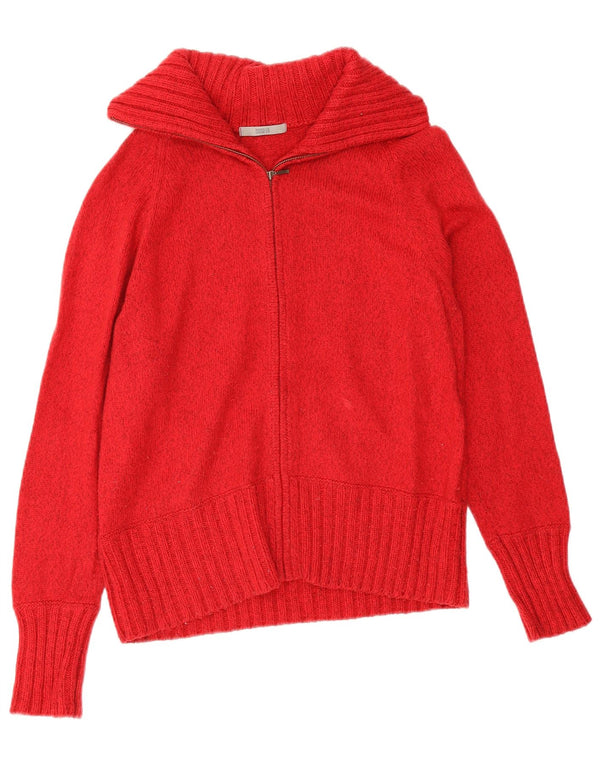 Marks & Spencer Pull Cardigan pour Femme UK 16 Grand Coton Rouge