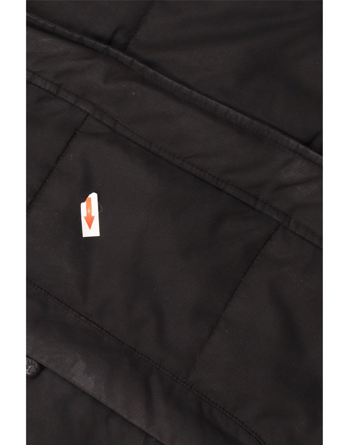 Jack Wolfskin Manteau rembourré à capuche pour femme UK 12/14 Medium Noir Polyester