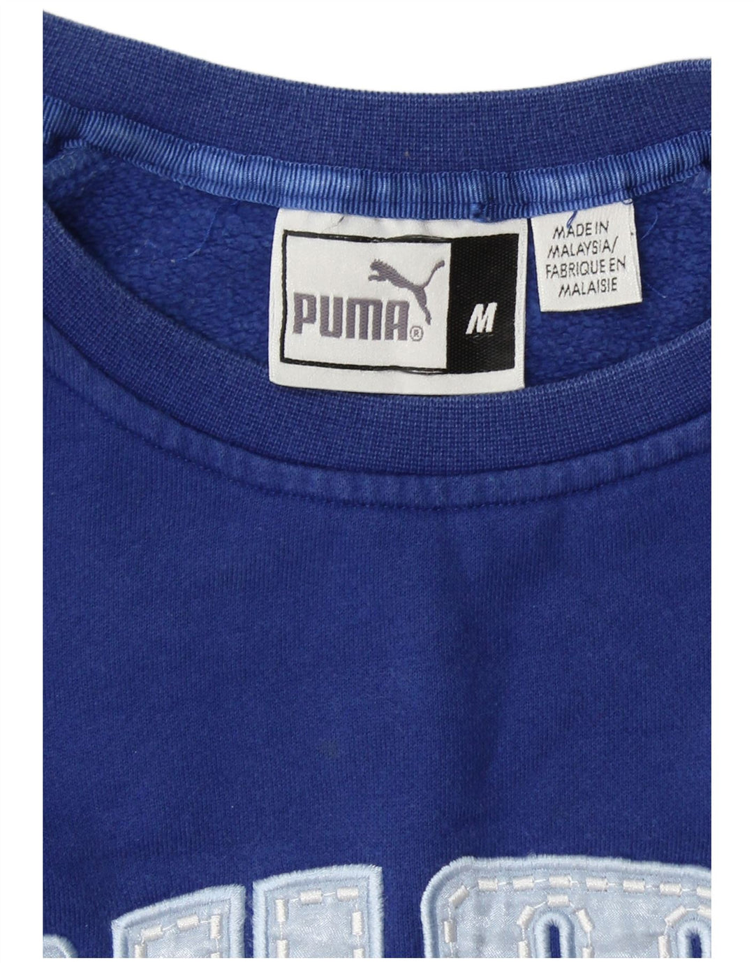 PUMA Sweat-shirt surdimensionné graphique pour femme UK 14 Bleu moyen Coton