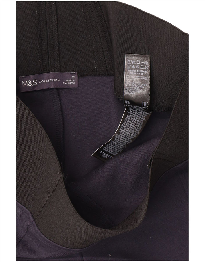 Marks & Spencer Leggings Femme UK 44 Medium Bleu Marine Viscose