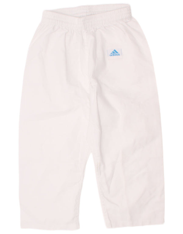 Pantalon de survêtement court Adidas garçon 7-8 ans blanc polyester