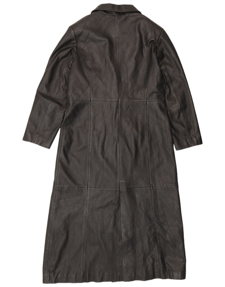 MILAN Manteau en cuir pour femme UK 18 XL Cuir noir