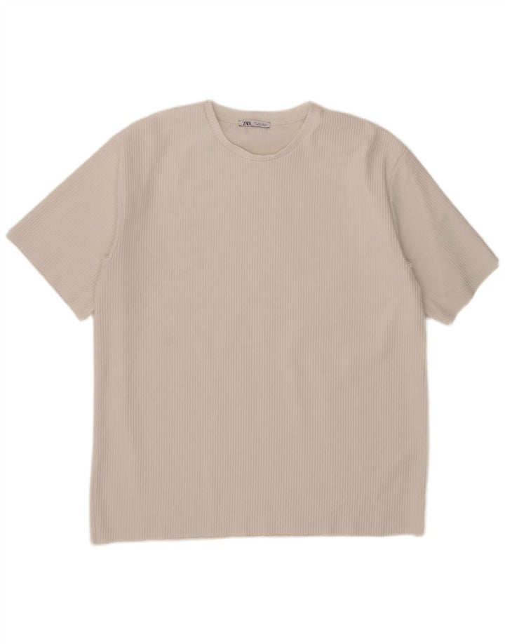 Zara T-Shirt Homme Haut Large Blanc