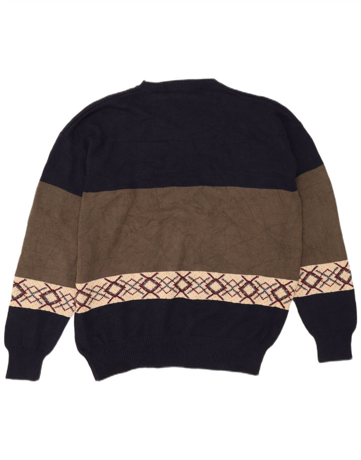 Nautica Pull de golf à col rond pour homme - Large - Multicolore - Colorblock
