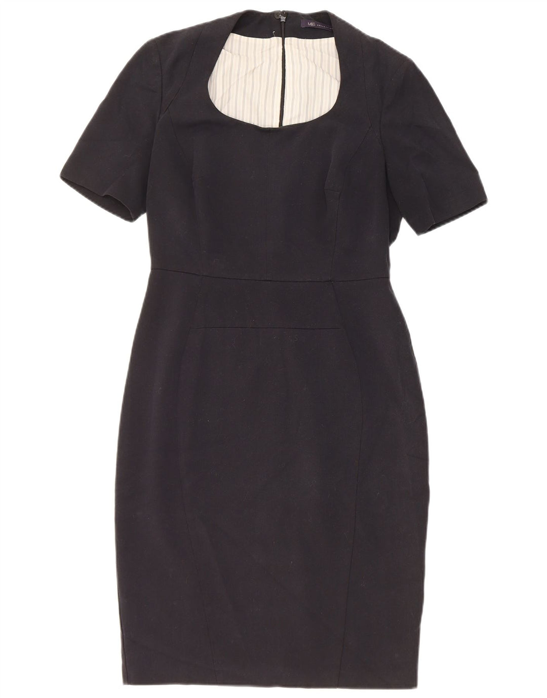 Marks & Spencer Robe moulante pour femme UK 10 Small Noir Polyester