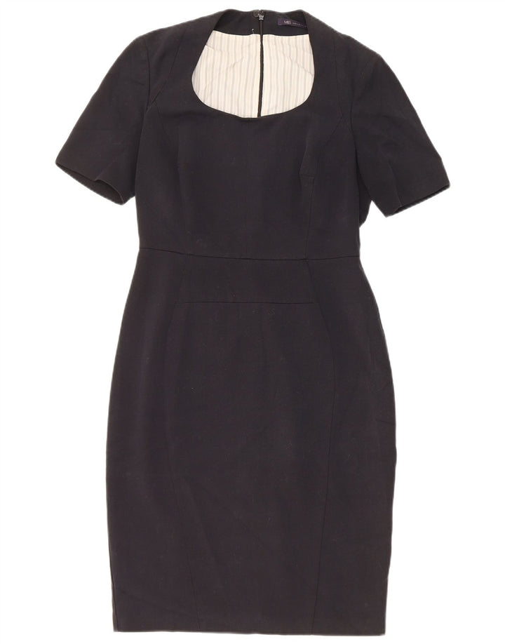 Marks & Spencer Robe moulante pour femme UK 10 Small Noir Polyester