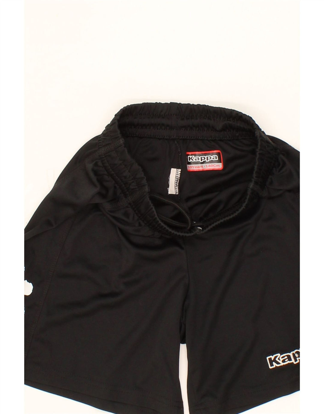 KAPPA Boys Graphic Sport Shorts 9-10 Years Black Vintage Kappa and Second-Hand Kappa from Messina Hembry 