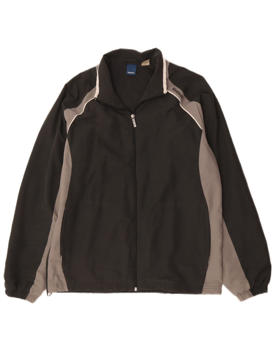 Reebok Veste de survêtement pour homme Petit Noir Polyester Colorblock