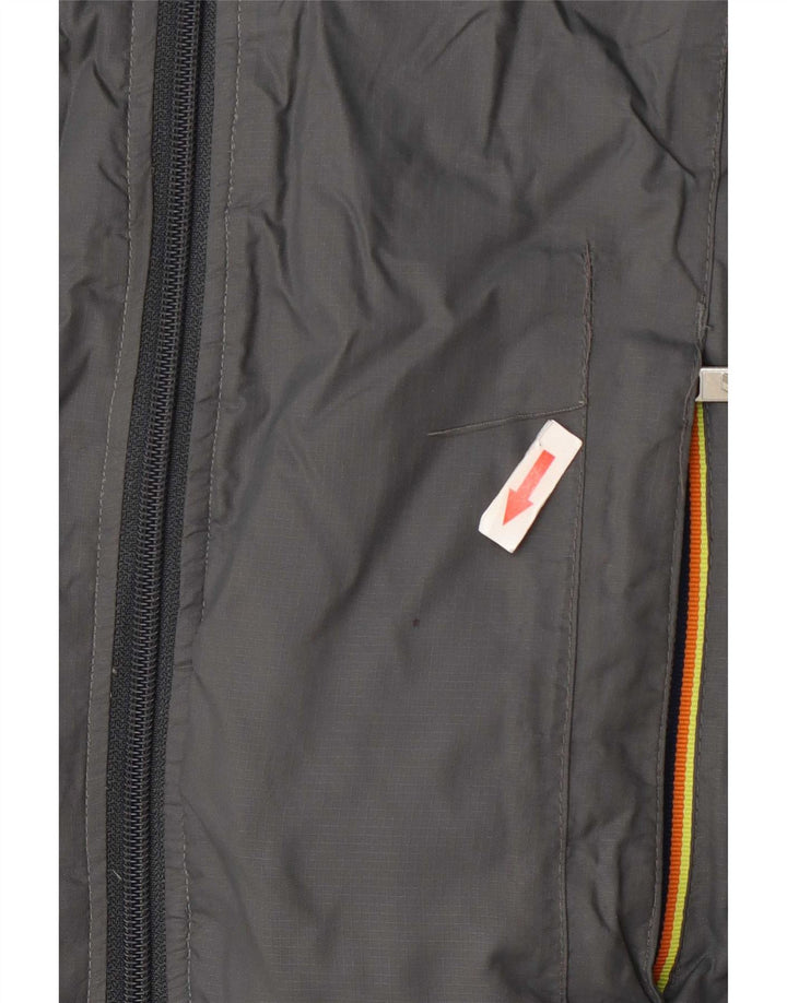 K-Way Veste coupe-vent à capuche pour femme UK 8 Small Gris Polyamide