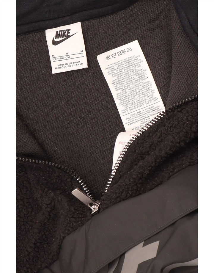 Nike Garçon Graphic Zip Neck Fleece Jumper 10-11 ans Noir Moyen Polyester