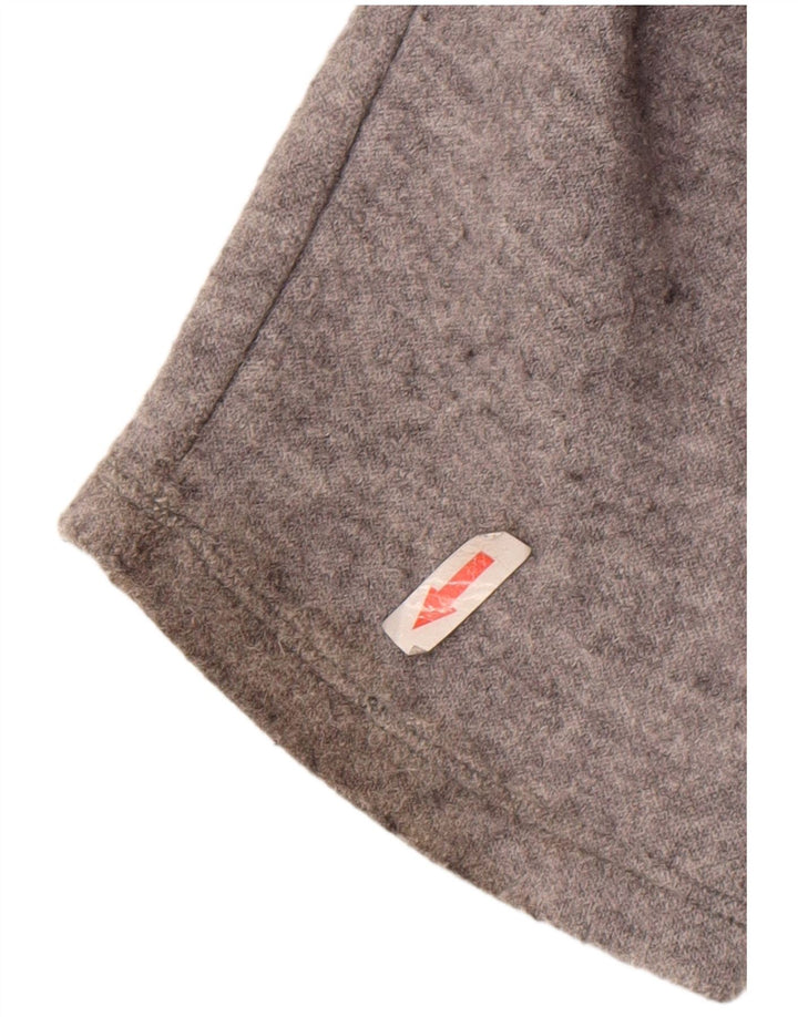 Zara Femme Haut Oversize Manches Longues UK 10 Petit Gris Viscose