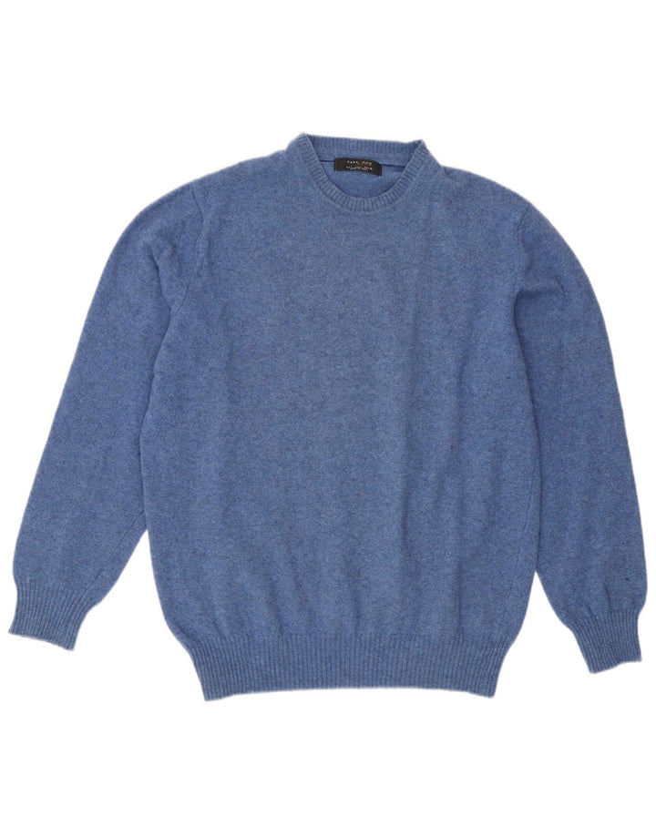 Zara Pull à col rond pour homme, grand bleu