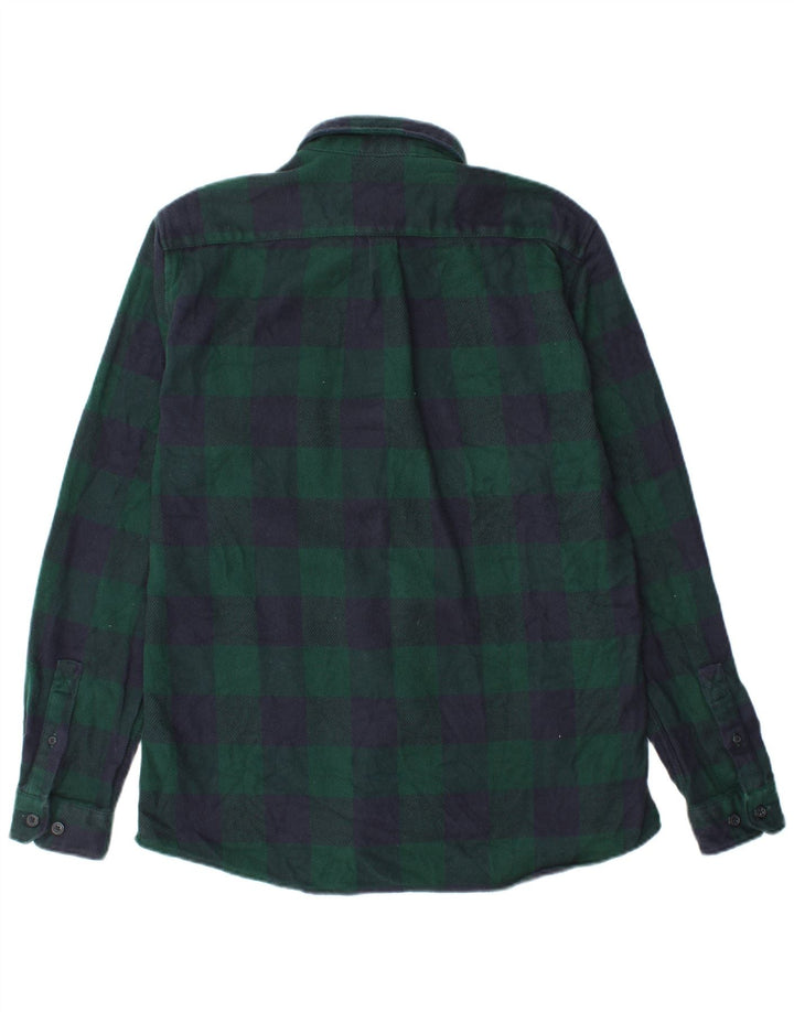 Barbour Chemise en flanelle coupe ajustée pour hommes, grand coton à carreaux vert