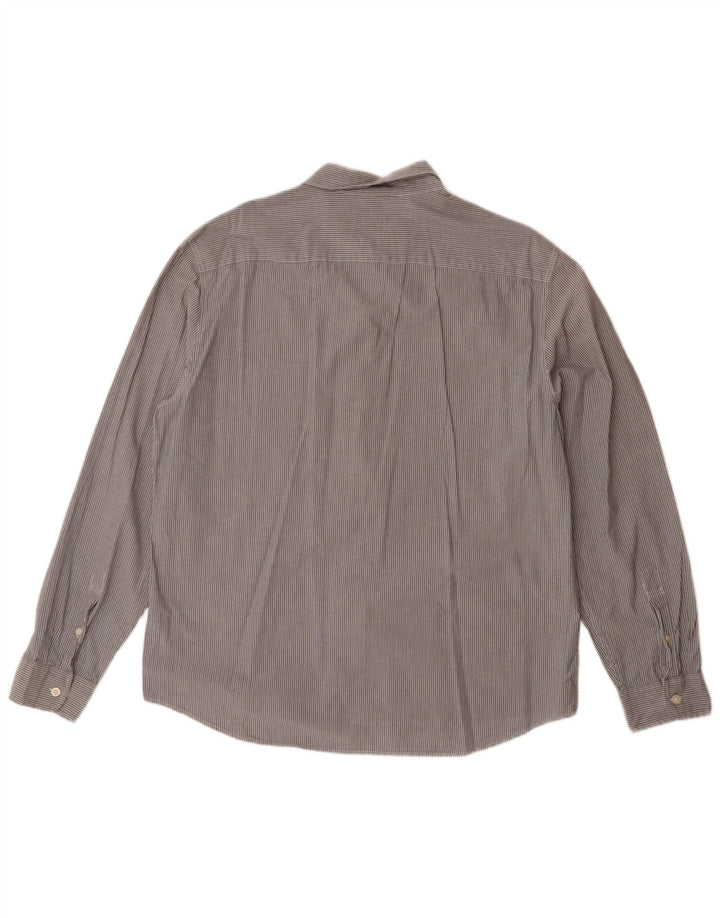 JACK WILLS Chemise cintrée pour hommes XL en coton à fines rayures gris