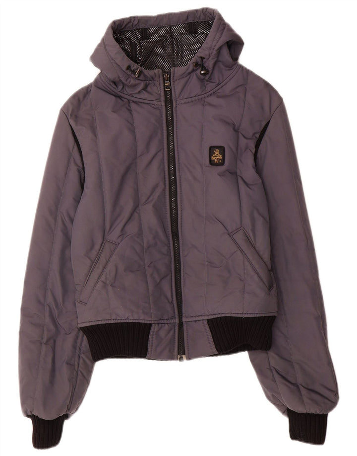 Refrigiwear Veste de pluie à capuche pour femme IT 44 Nylon color block gris moyen