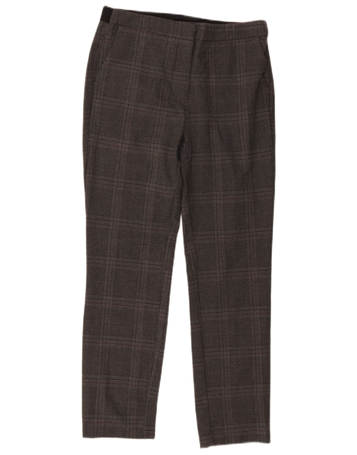 Zara Pantalon de costume slim pour femme Medium W28 L27 Gris à carreaux