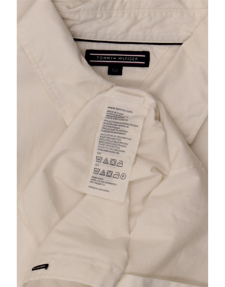 Tommy Hilfiger Chemise Garçon 11-12 ans Blanc Coton