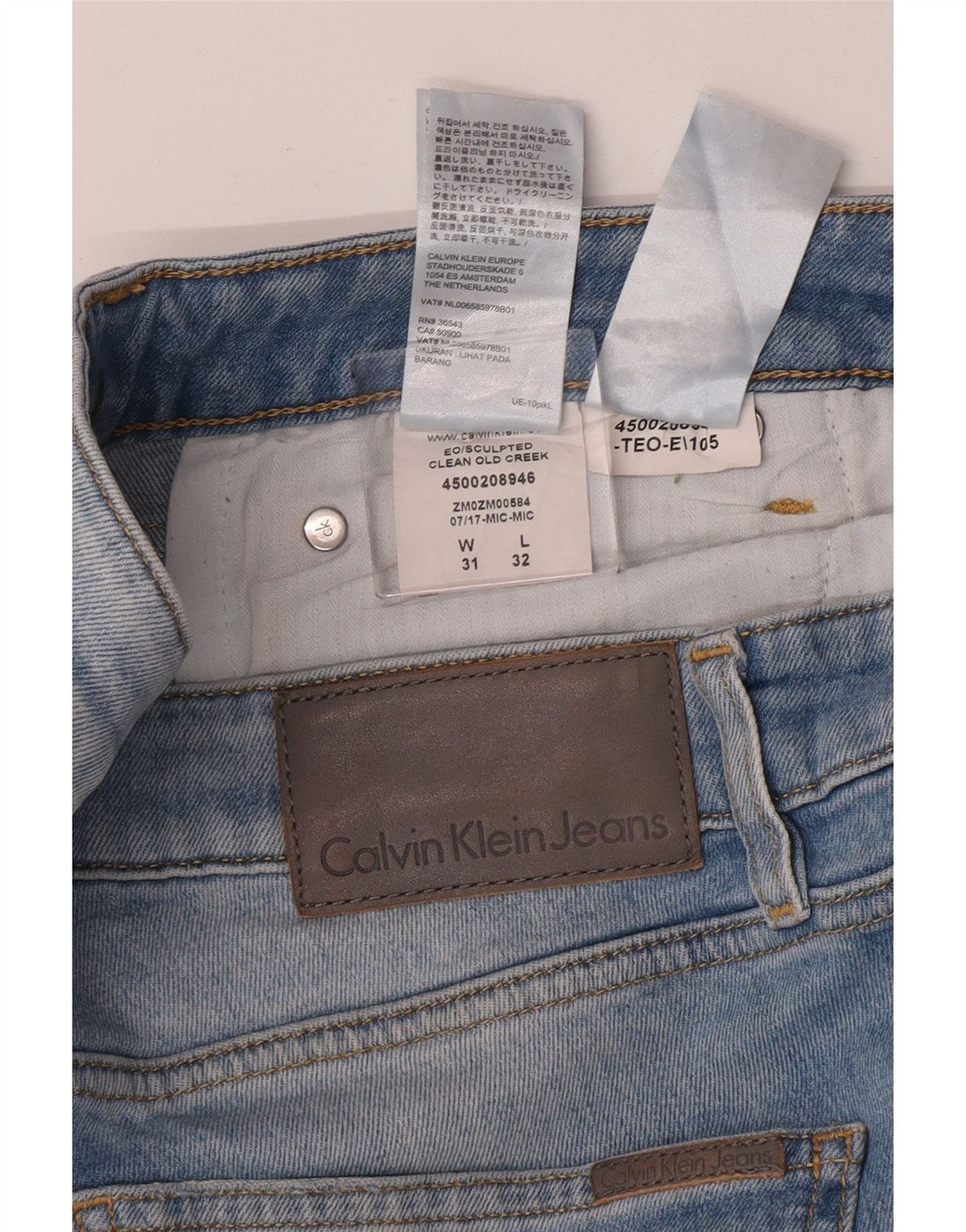 Calvin Klein Jean Slim Homme W31 L32 Bleu Coton