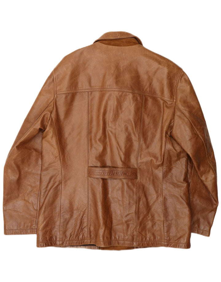 Stewart Veste en cuir pour homme UK 42 XL Cuir marron