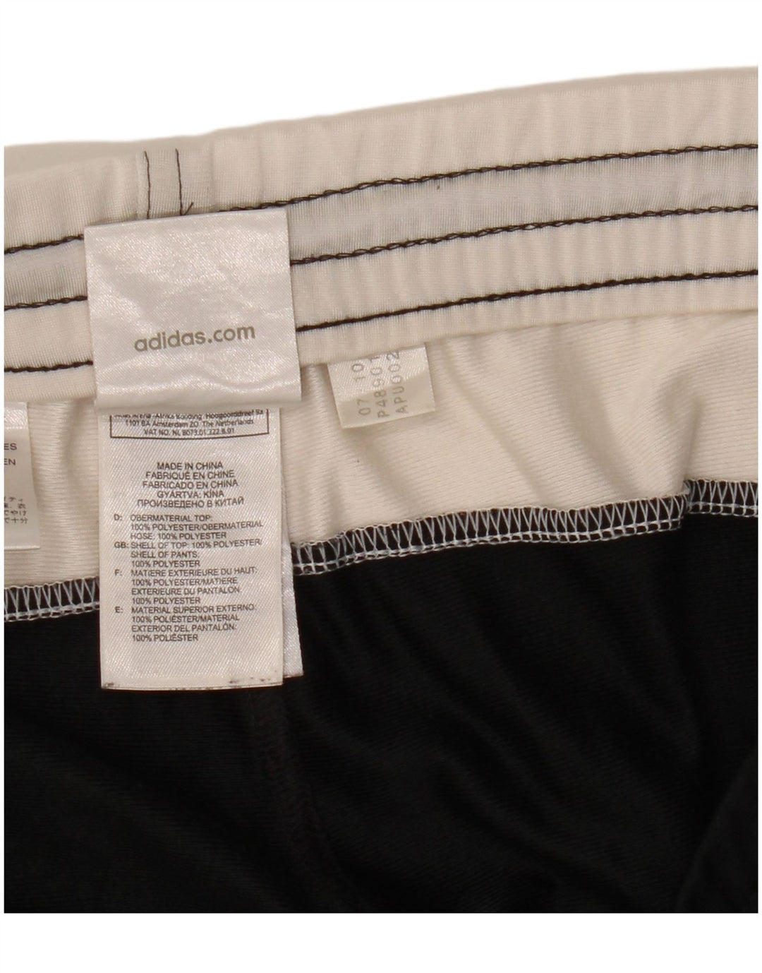 Adidas Pantalon de survêtement pour homme UK 40/42 Polyester color block noir moyen