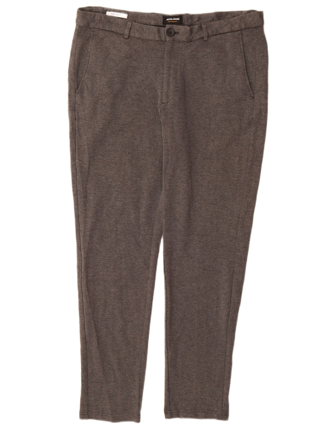 JACK & JONES Pantalon Chino Slim Marco Homme W36 L32 Gris Viscose